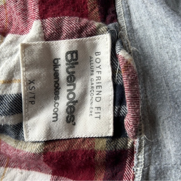 Blue notes boyfriend fit xs plaid sweater with hood - Picture 3 of 3